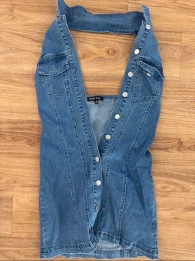 Blue Blush Blue Denim Women’s Snap-Front Jean Jumpsuit